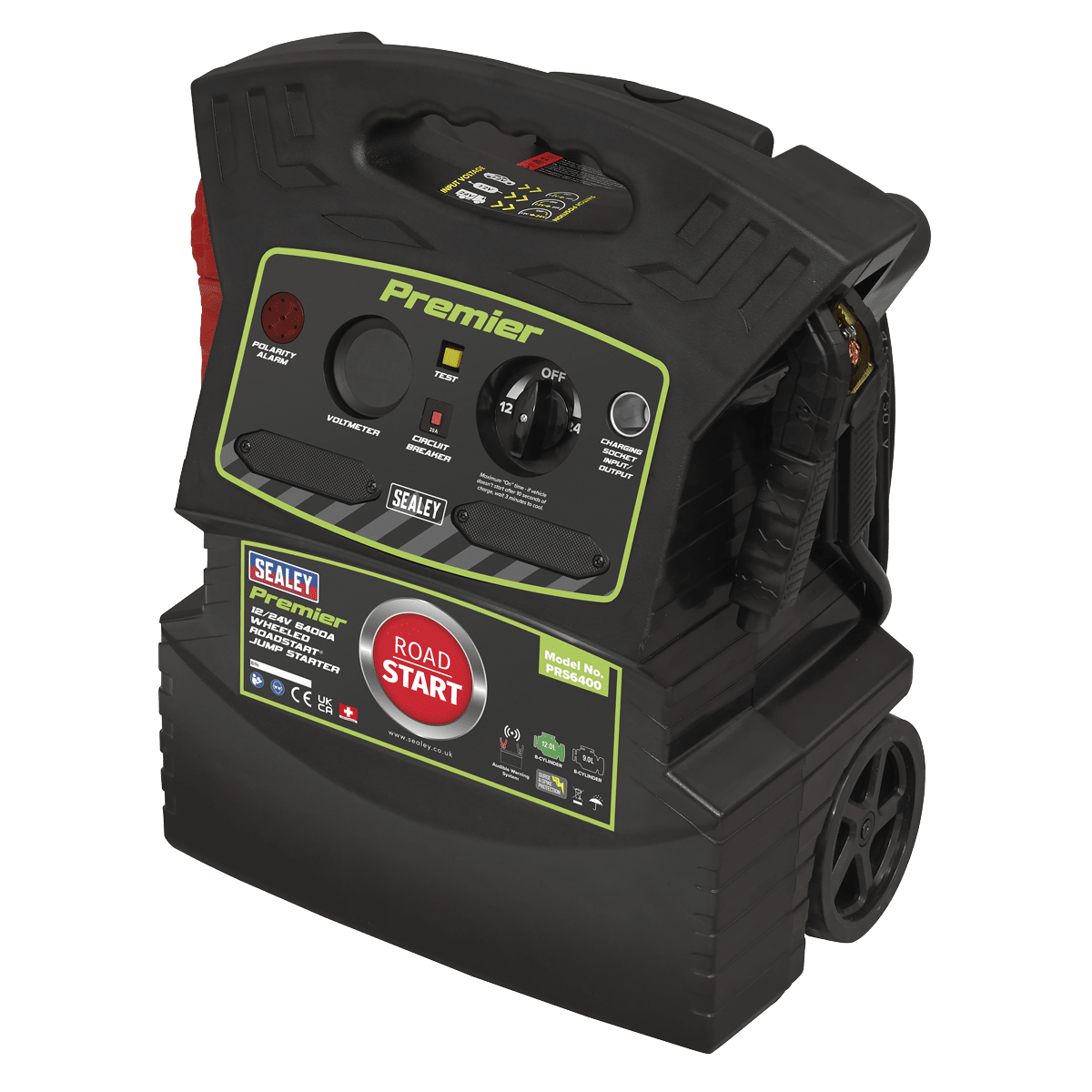 Sealey PRS6400 Premier 12/24V 6400A Wheeled RoadStart® Jump Starter - PRS6400 - Sealey Tools UK - Trade Counter Direct