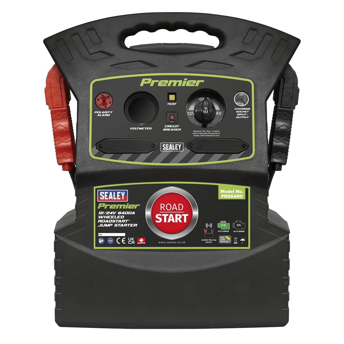 Sealey PRS6400 Premier 12/24V 6400A Wheeled RoadStart® Jump Starter - PRS6400 - Sealey Tools UK - Trade Counter Direct
