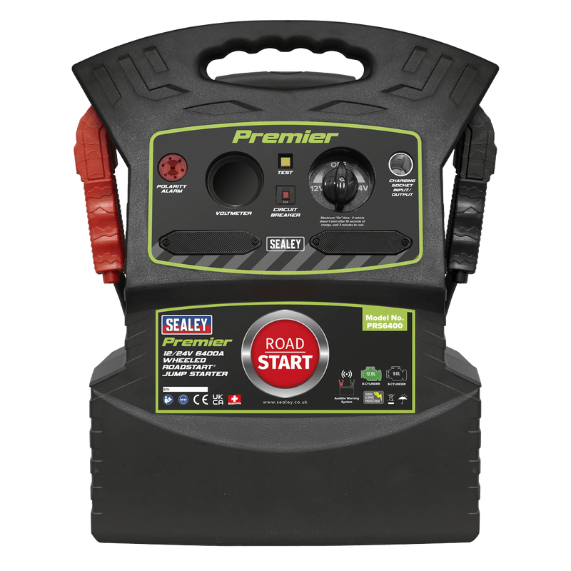Sealey PRS6400 Premier 12/24V 6400A Wheeled RoadStart® Jump Starter - PRS6400 - Sealey Tools UK - Trade Counter Direct