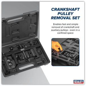 Sealey PS997 Crankshaft Pulley Removal Tool Set 12pc - PS997 - Sealey Tools UK - Trade Counter Direct