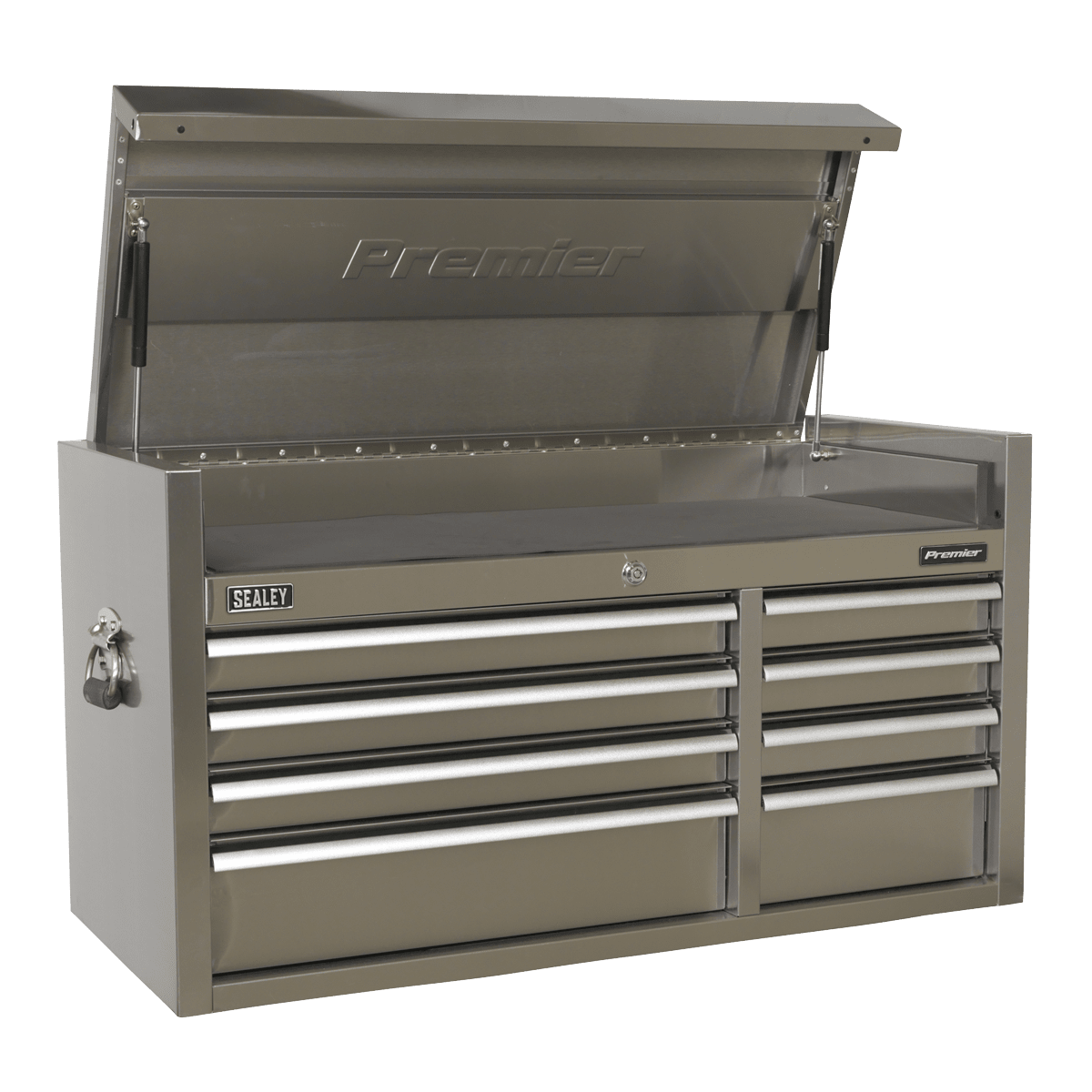 Sealey PTB104008SS Topchest 8 Drawer 1055mm Stainless Steel Heavy - Duty - PTB104008SS - Sealey Tools UK - Trade Counter Direct