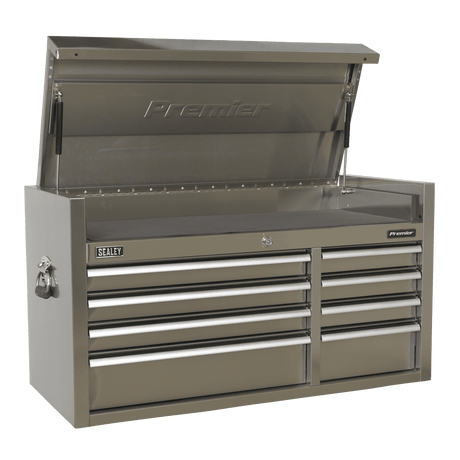 Sealey PTB104008SS Topchest 8 Drawer 1055mm Stainless Steel Heavy - Duty - PTB104008SS - Sealey Tools UK - Trade Counter Direct