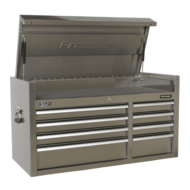 Sealey PTB104008SS Topchest 8 Drawer 1055mm Stainless Steel Heavy - Duty - PTB104008SS - Sealey Tools UK - Trade Counter Direct