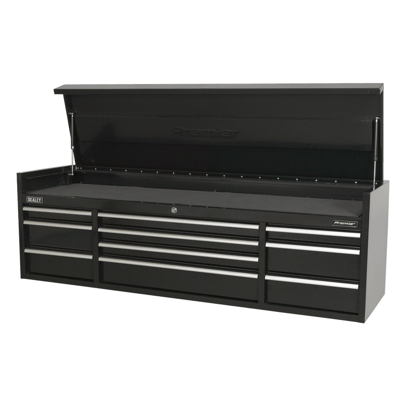 Sealey PTB181510 Premier™ Heavy-Duty Extra-Wide Topchest 10 Drawer 1830mm - Black - PTB181510 - Sealey Tools UK - Trade Counter Direct