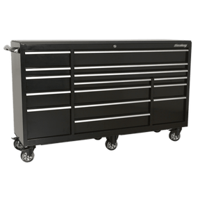 Sealey PTB183015 Rollcab 15 Drawer 1845mm Heavy - Duty Black - PTB183015 - Sealey Tools UK - Trade Counter Direct