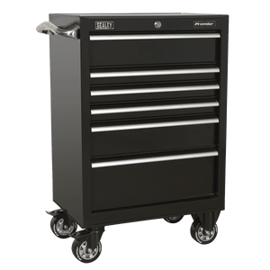Sealey PTB67506 Premier™ Heavy-Duty Rollcab 6 Drawer 675mm - Black - PTB67506 - Sealey Tools UK - Trade Counter Direct