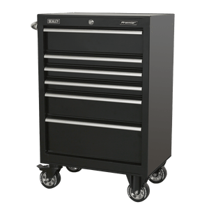 Sealey PTB67506 Premier™ Heavy-Duty Rollcab 6 Drawer 675mm - Black - PTB67506 - Sealey Tools UK - Trade Counter Direct