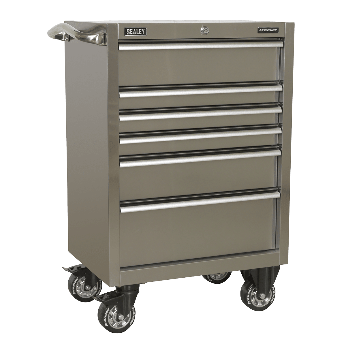 Sealey PTB67506SS Rollcab 6 Drawer 675mm Stainless Steel Heavy - Duty - PTB67506SS - Sealey Tools UK - Trade Counter Direct