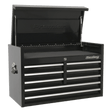 Sealey PTB91508 Topchest 8 Drawer 915mm Heavy - Duty Black - PTB91508 - Sealey Tools UK - Trade Counter Direct