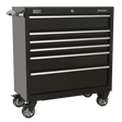 Sealey PTB93006 Premier™ Heavy-Duty Rollcab 930mm 6 Drawer - Black - PTB93006 - Sealey Tools UK - Trade Counter Direct