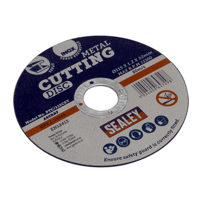 Sealey PTC/115CET Cutting Disc Ø115 x 1.2mm 22mm Bore - PTC/115CET - Sealey Tools UK - Trade Counter Direct