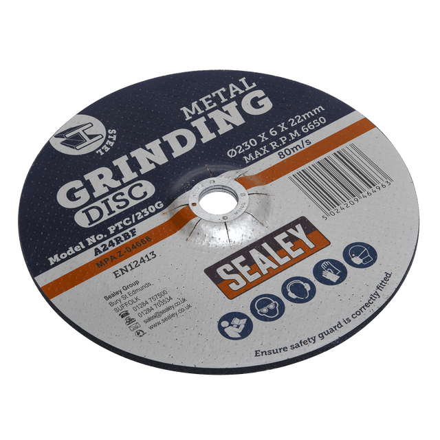 Sealey PTC/230G Grinding Disc Ø230 x 6mm 22mm Bore - PTC/230G - Sealey Tools UK - Trade Counter Direct