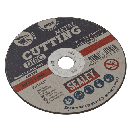 Sealey PTC/3CT Cutting Disc Ø75 x 1.2mm 10mm Bore - PTC/3CT - Sealey Tools UK - Trade Counter Direct