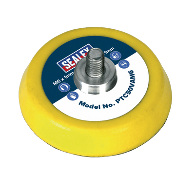 Sealey PTC50VAM6 50mm Hook-and-Loop Backing Pad M6 x 1mm - PTC50VAM6 - Sealey Tools UK - Trade Counter Direct