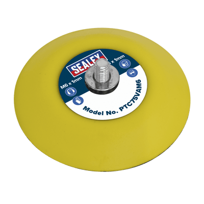 Sealey PTC75VAM6 Hook - and - Loop Backing Pad Ø71mm M6 x 1mm - PTC75VAM6 - Sealey Tools UK - Trade Counter Direct