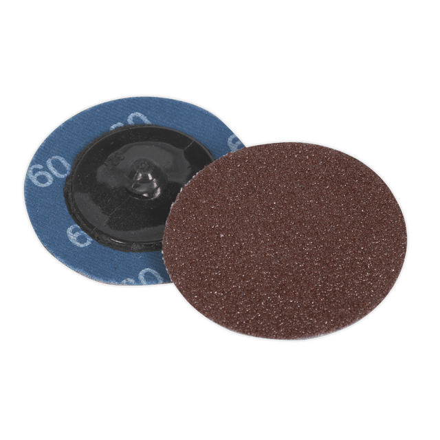 Sealey PTCQC5060 Quick - Change Sanding Disc Ø50mm 60Grit Pack of 10 - PTCQC5060 - Sealey Tools UK - Trade Counter Direct