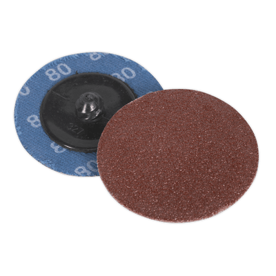 Sealey PTCQC5080 50mm Quick Change Sanding Disc 80Grit - Pack of 10 - PTCQC5080 - Sealey Tools UK - Trade Counter Direct