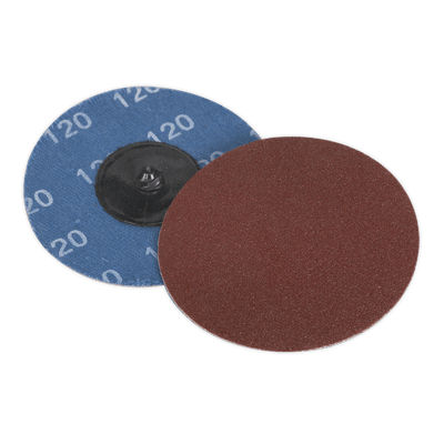 Sealey PTCQC75120 75mm Quick Change Sanding Disc 120Grit - Pack of 10 - PTCQC75120 - Sealey Tools UK - Trade Counter Direct