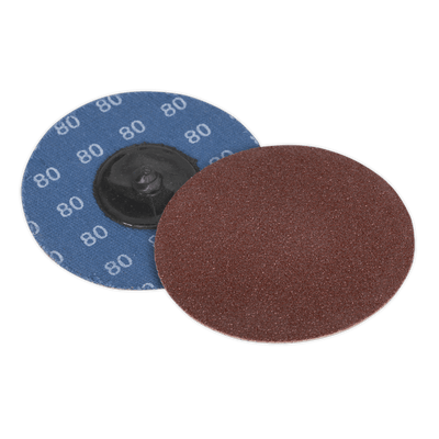 Sealey PTCQC7580 75mm Quick Change Sanding Disc 80Grit - Pack of 10 - PTCQC7580 - Sealey Tools UK - Trade Counter Direct