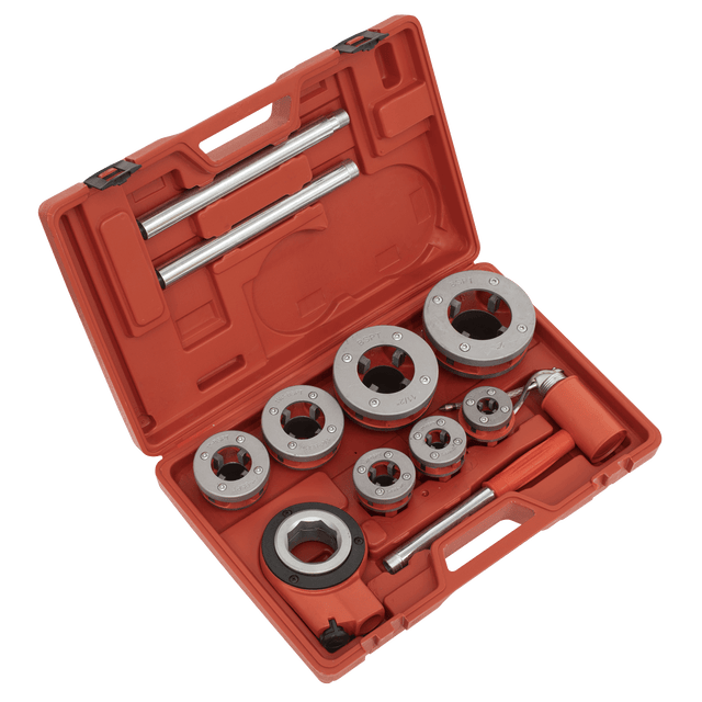 Sealey PTK992 Pipe Threading set 7pc 3/8" - 2"BSPT - PTK992 - Sealey Tools UK - Trade Counter Direct