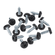 Sealey PTNP3 Numberplate Screw Plastic Enclosed Head 4.8 x 18mm Black Pack of 50 - PTNP3 - Sealey Tools UK - Trade Counter Direct
