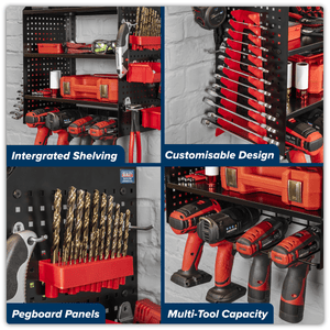 Sealey PTSR4 Power Tool Storage Rack with Shelves - PTSR4 - Sealey Tools UK - Trade Counter Direct