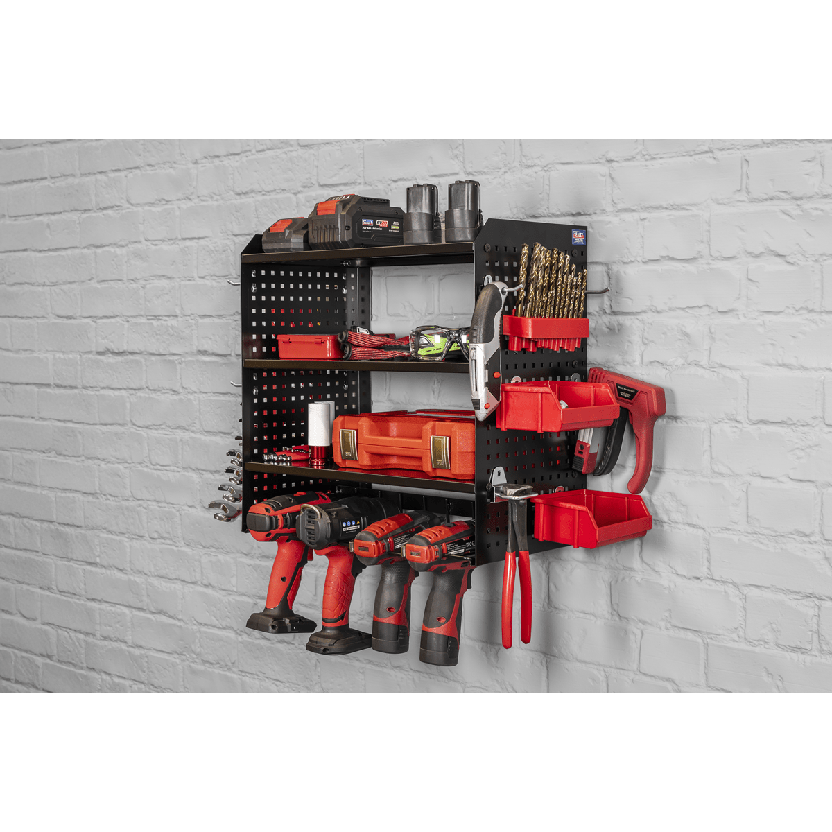 Sealey PTSR4 Power Tool Storage Rack with Shelves - PTSR4 - Sealey Tools UK - Trade Counter Direct