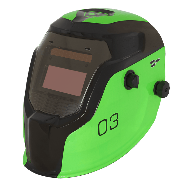 Sealey PWH3 Auto Darkening Welding Helmet - Shade 9 - 13 - Green - PWH3 - Sealey Tools UK - Trade Counter Direct