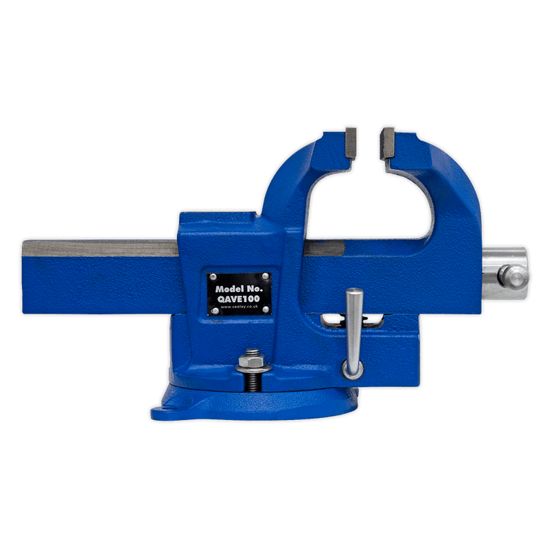 Sealey QAVE100 Quick Action SG Iron Vice with Swivel Base 100mm - QAVE100 - Sealey Tools UK - Trade Counter Direct