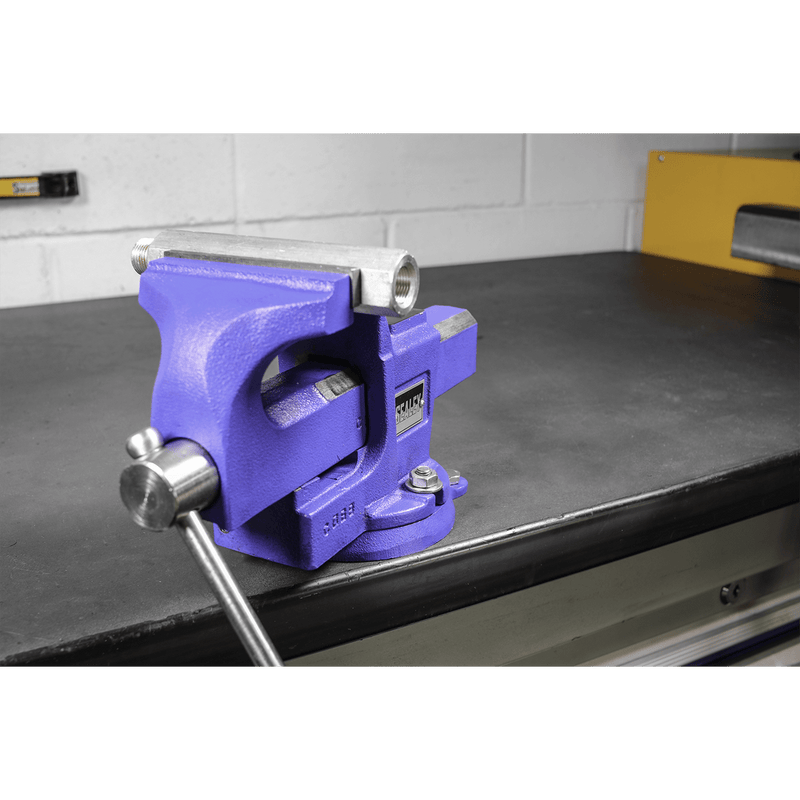 Sealey QAVE100 Quick Action SG Iron Vice with Swivel Base 100mm - QAVE100 - Sealey Tools UK - Trade Counter Direct