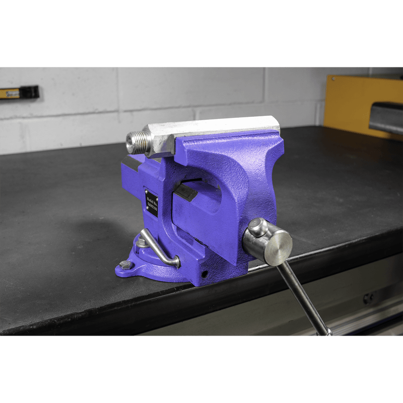 Sealey QAVE100 Quick Action SG Iron Vice with Swivel Base 100mm - QAVE100 - Sealey Tools UK - Trade Counter Direct