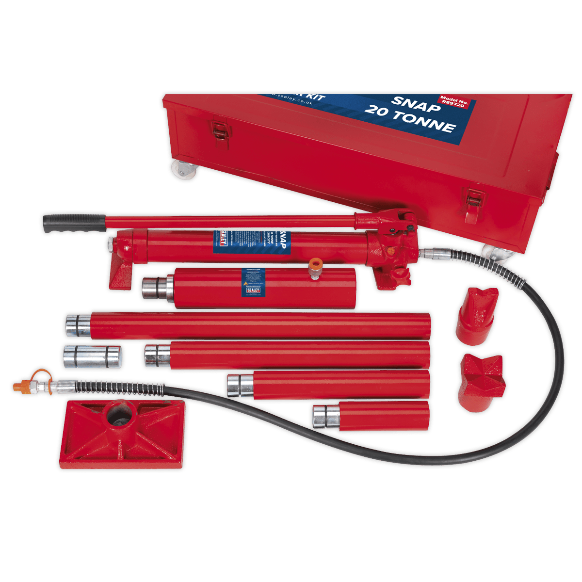 Sealey RE9720 Hydraulic Body Repair Kit 20tonne Snap Type - RE9720 - Sealey Tools UK - Trade Counter Direct