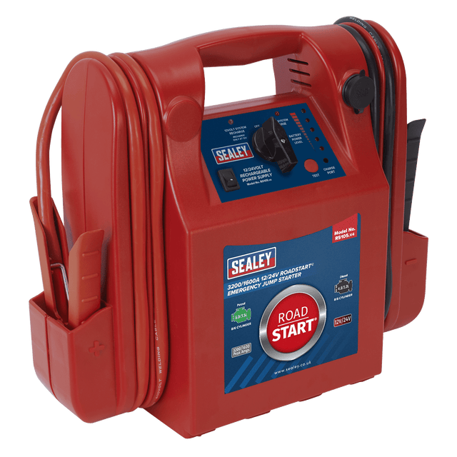 Sealey RS105 RoadStart Emergency Power Pack 12/24V 3200/1600 Peak Amps - Mobile Power Systems - SLY-12952 - Sealey Tools UK - Trade Counter Direct