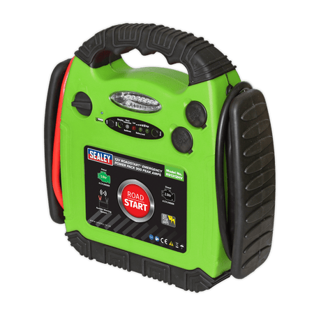 Sealey RS1312HV RoadStart® Emergency Jump Starter 12V 900 Peak Amps Hi - Vis Green - RS1312HV - Sealey Tools UK - Trade Counter Direct
