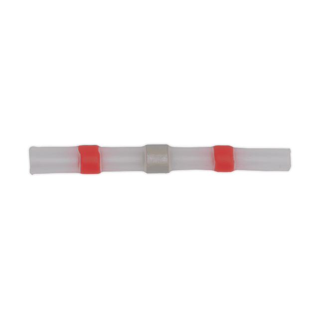 Sealey RTSSB25 Heat Shrink Butt Connector Solder Terminal 22 - 18 AWG Red Pack of 25 - RTSSB25 - Sealey Tools UK - Trade Counter Direct