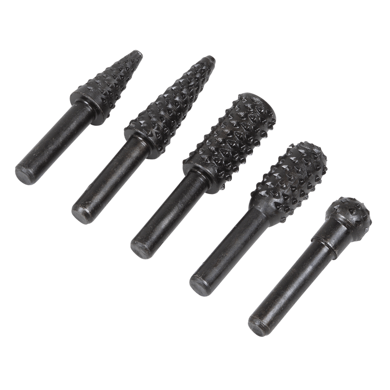 Sealey RWBS5 Rotary Burr Rasp Drill Bit Set 5pc - RWBS5 - Sealey Tools UK - Trade Counter Direct