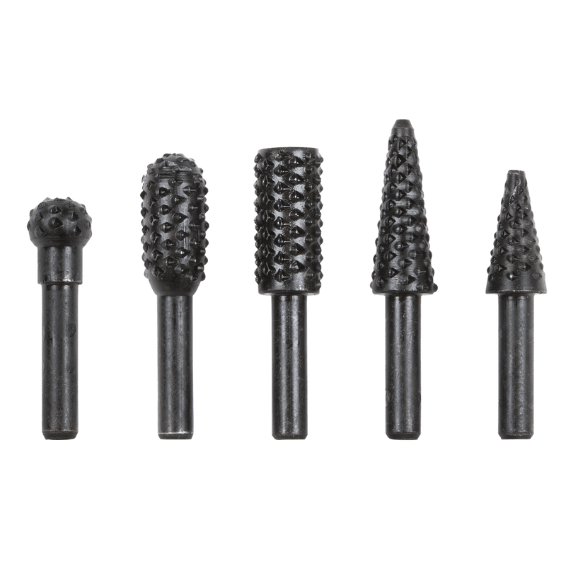 Sealey RWBS5 Rotary Burr Rasp Drill Bit Set 5pc - RWBS5 - Sealey Tools UK - Trade Counter Direct