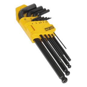 Sealey S01093 Ball - End Hex Key Set 9pc Long Metric - S01093 - Sealey Tools UK - Trade Counter Direct