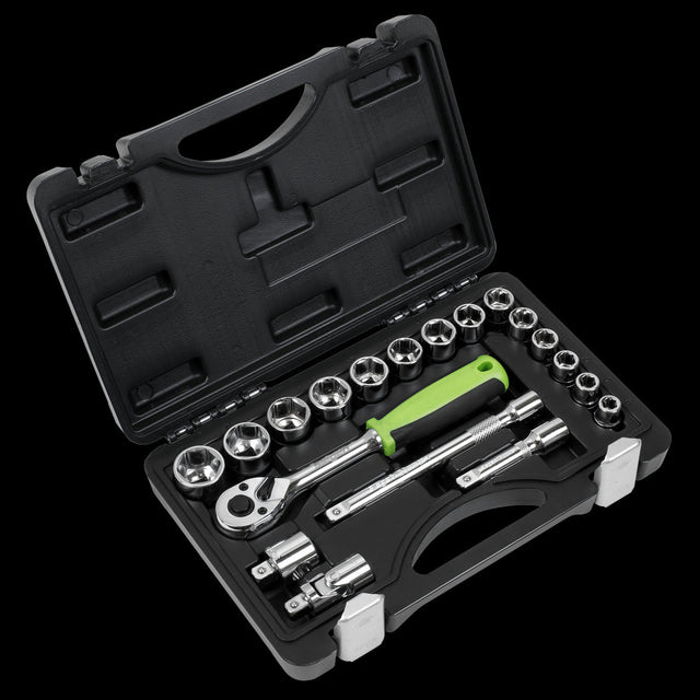 Sealey S01235 Socket Set 19pc 3/8"Sq Drive Metric - S01235 - Sealey Tools UK - Trade Counter Direct