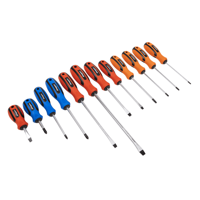 Sealey S0616 Soft Grip Screwdriver Set 12pc - S0616 - Sealey Tools UK - Trade Counter Direct