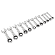 Sealey S0633 Stubby Ratchet Combination Spanner Set 12pc Metric - S0633 - Sealey Tools UK - Trade Counter Direct