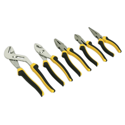 Sealey S0646 Comfort Grip Pliers Set 5pc - S0646 - Sealey Tools UK - Trade Counter Direct