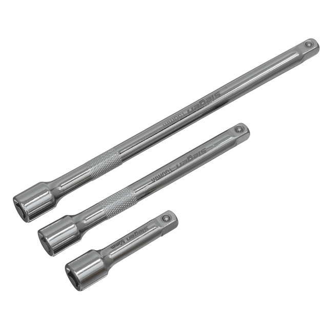 Sealey S0718 Extension Bar Set 3pc 1/4"Sq Drive - S0718 - Sealey Tools UK - Trade Counter Direct