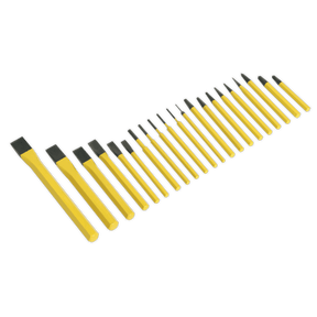 Sealey S0805 Punch & Chisel Set 21pc - S0805 - Sealey Tools UK - Trade Counter Direct