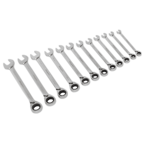 Sealey S0840 Reversible Ratchet Combination Spanner Set 12pc Metric - S0840 - Sealey Tools UK - Trade Counter Direct