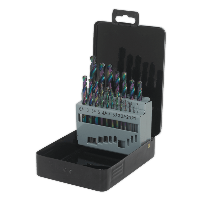Sealey S0868 Siegen HSS Edge Ground Drill Bit Set 19pc - DIN 338 - S0868 - Sealey Tools UK - Trade Counter Direct
