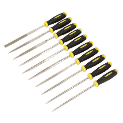 Sealey S0896 Siegen Diamond Needle File Set 100mm 10pc - S0896 - Sealey Tools UK - Trade Counter Direct