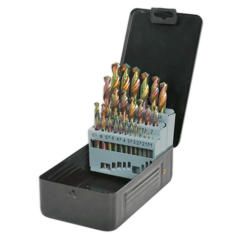 Sealey S0938 Siegen HSS Edge Ground Drill Bit Set 25pc - DIN 338 - S0938 - Sealey Tools UK - Trade Counter Direct