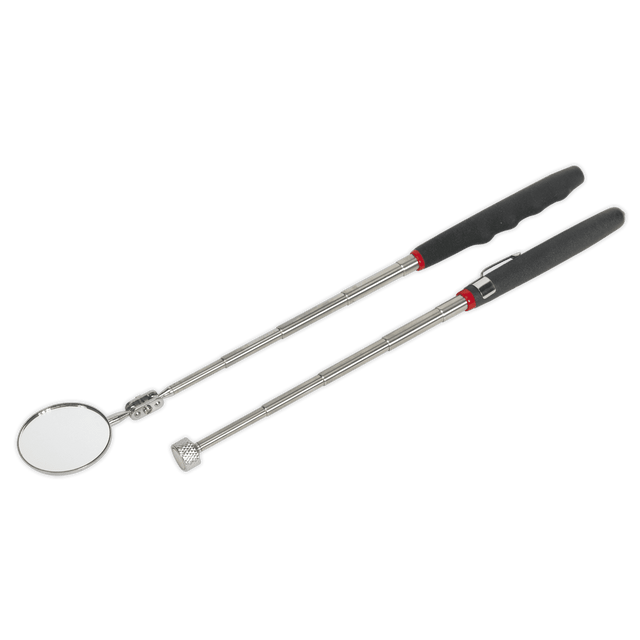 Sealey S0940 Telescopic Magnetic Pick - Up Tool & Inspection Mirror Set 2pc - S0940 - Sealey Tools UK - Trade Counter Direct