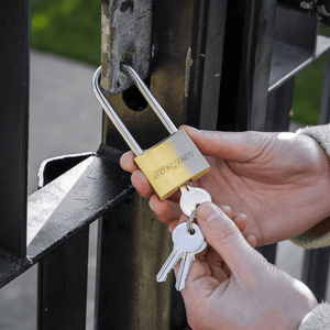 Sealey S0989 Siegen Brass Body Padlock with Brass Cylinder Long Shackle 40mm - S0989 - Sealey Tools UK - Trade Counter Direct